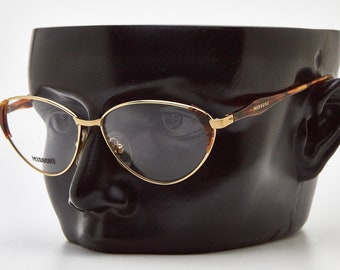 Vintage MISSONI Gold Cat-eye Glasses, Tortoise Shell Frames  display picture 3