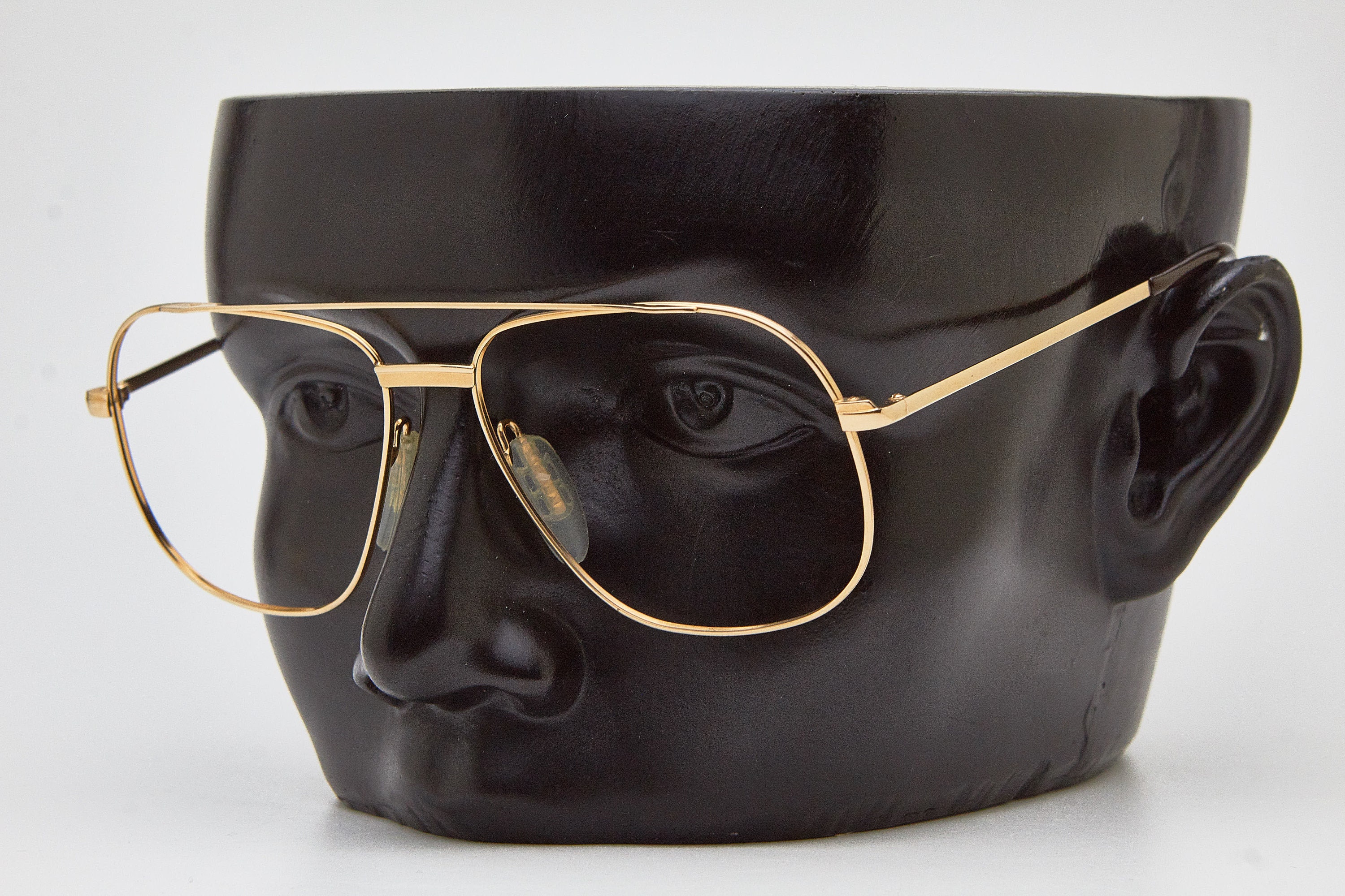 Vintage MARWITZ Gold Aviator Glasses, 80s Metal Oversized Eyewear