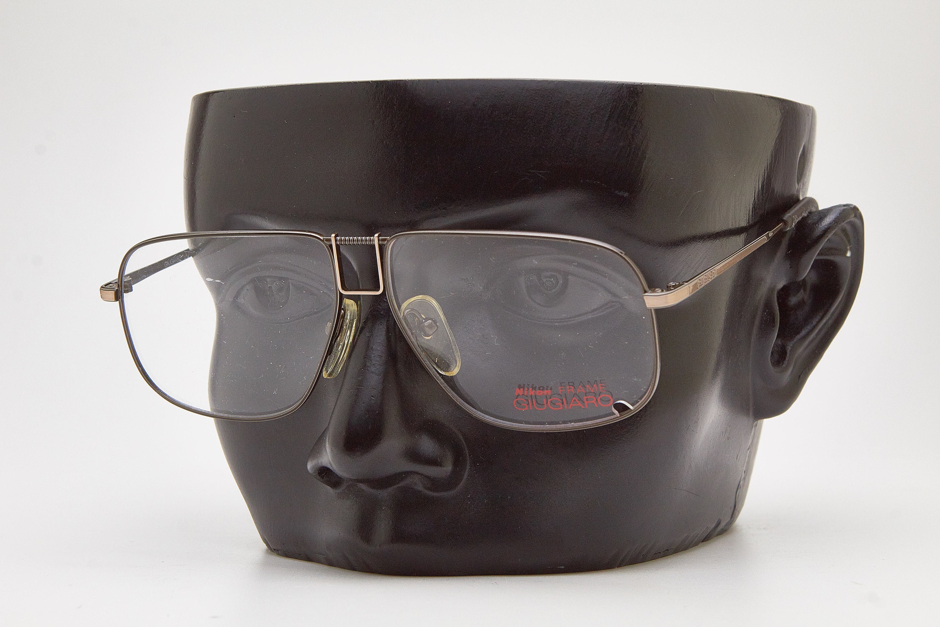 Vintage Eyeglasses GIUGIARO by NIKON Aviator Oversized Tint Metal