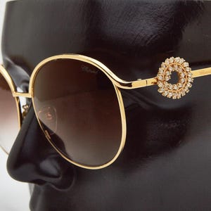 Gold Lyxury Eyeglasses CHOPARD SCHB21s  59*16 300G SPECIAL EDITION Gold Plated Eyewear Woman Round for oversized sunglasses