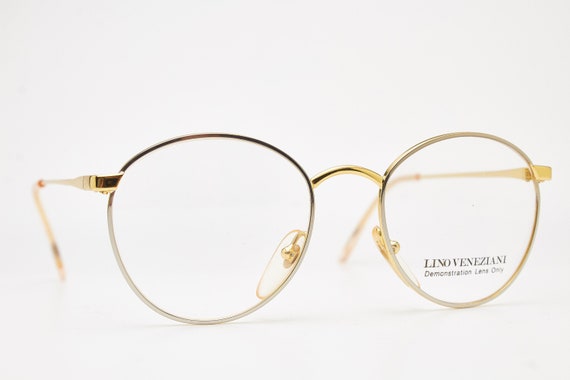 vintage round eyeglasses-LINO VENEZIANI gold eyeg… - image 5