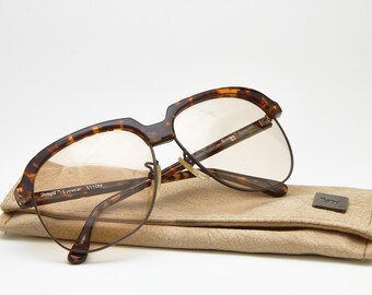 Vintage Serengeti Aviator Sunglasses, Gold Tortoise Shell, 80s Eyewear
