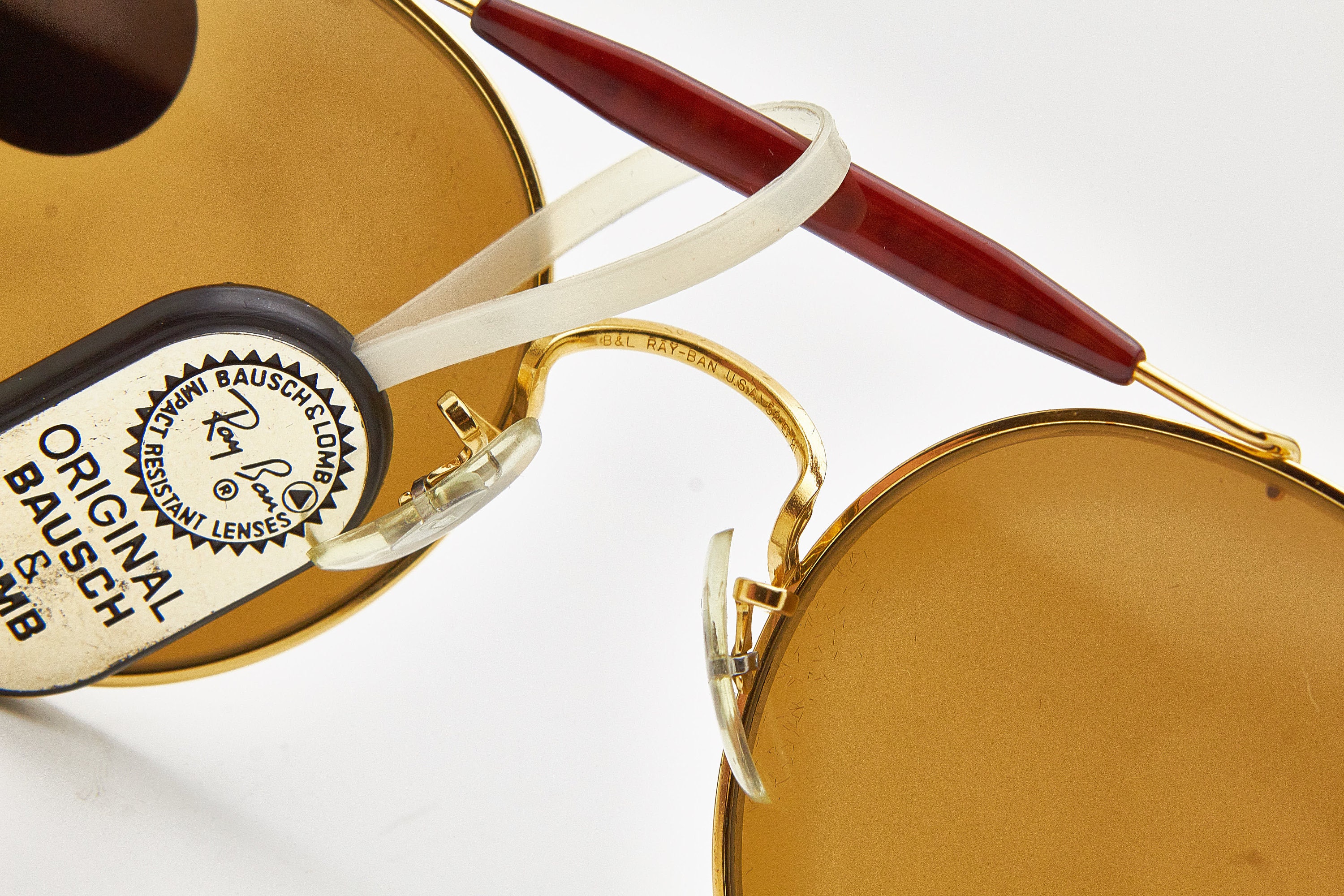 Vintage Ray-ban Aviator Sunglasses, Gold Arista, Bausch & Lomb