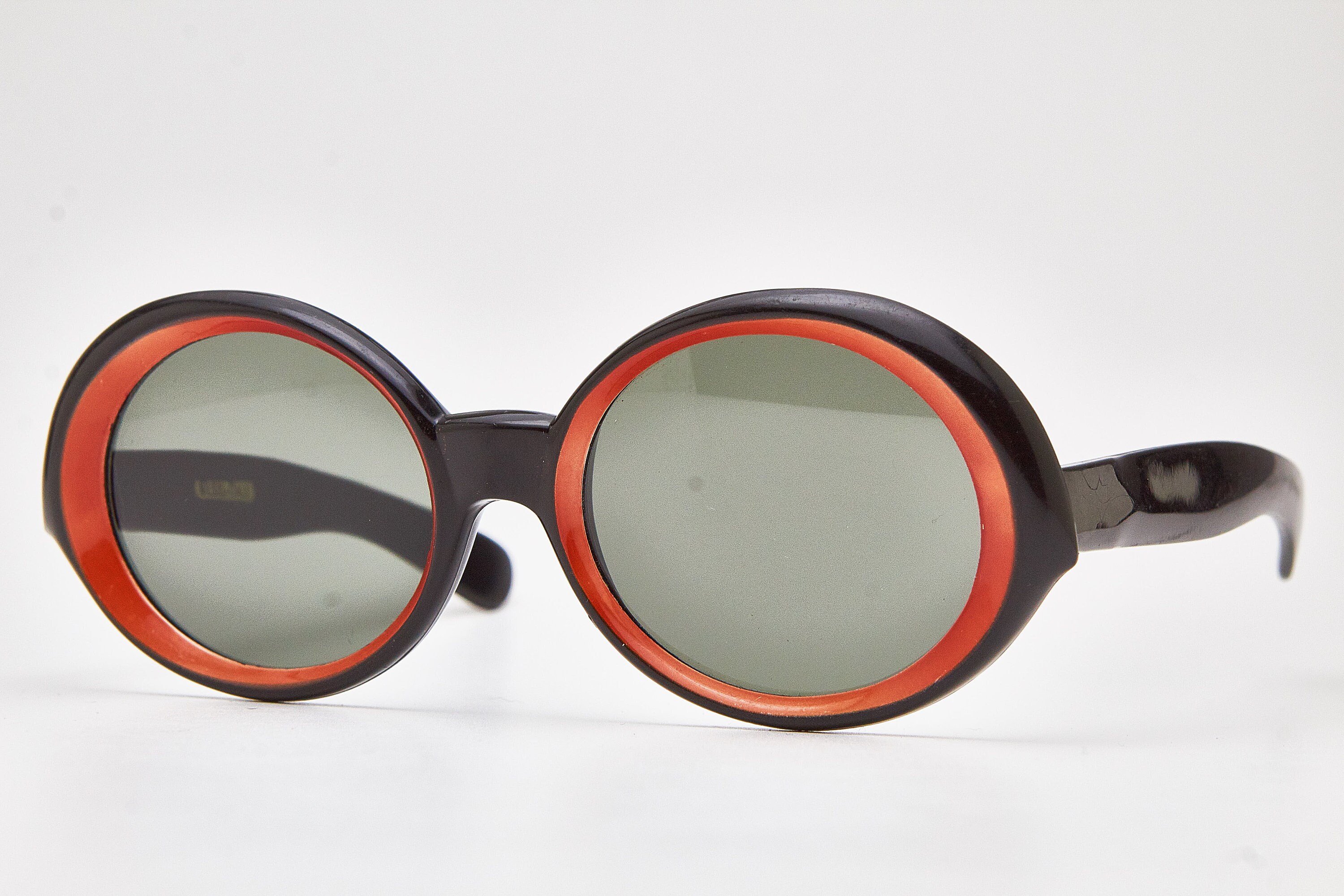 Vintage Boho Black Sunglasses 70s NILSON Italy, Oversized  display picture 1