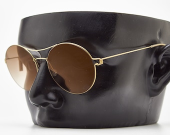 Round sunglasses Lindberg® 8202 Air Titanium Rim™ SUN Polarized sunglasses Mirrorles Lenses Titanium Frame round eyeglasses,gold round frame