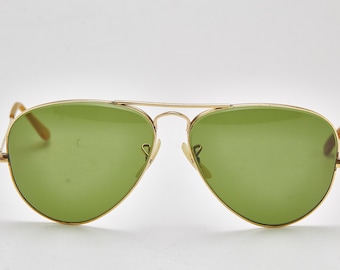 Vintage Ray-Ban Aviator Sunglasses, 10K Gold Filled Bausch & Lomb, 1980s