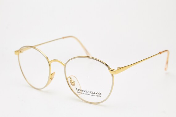 vintage round eyeglasses-LINO VENEZIANI gold eyeg… - image 3