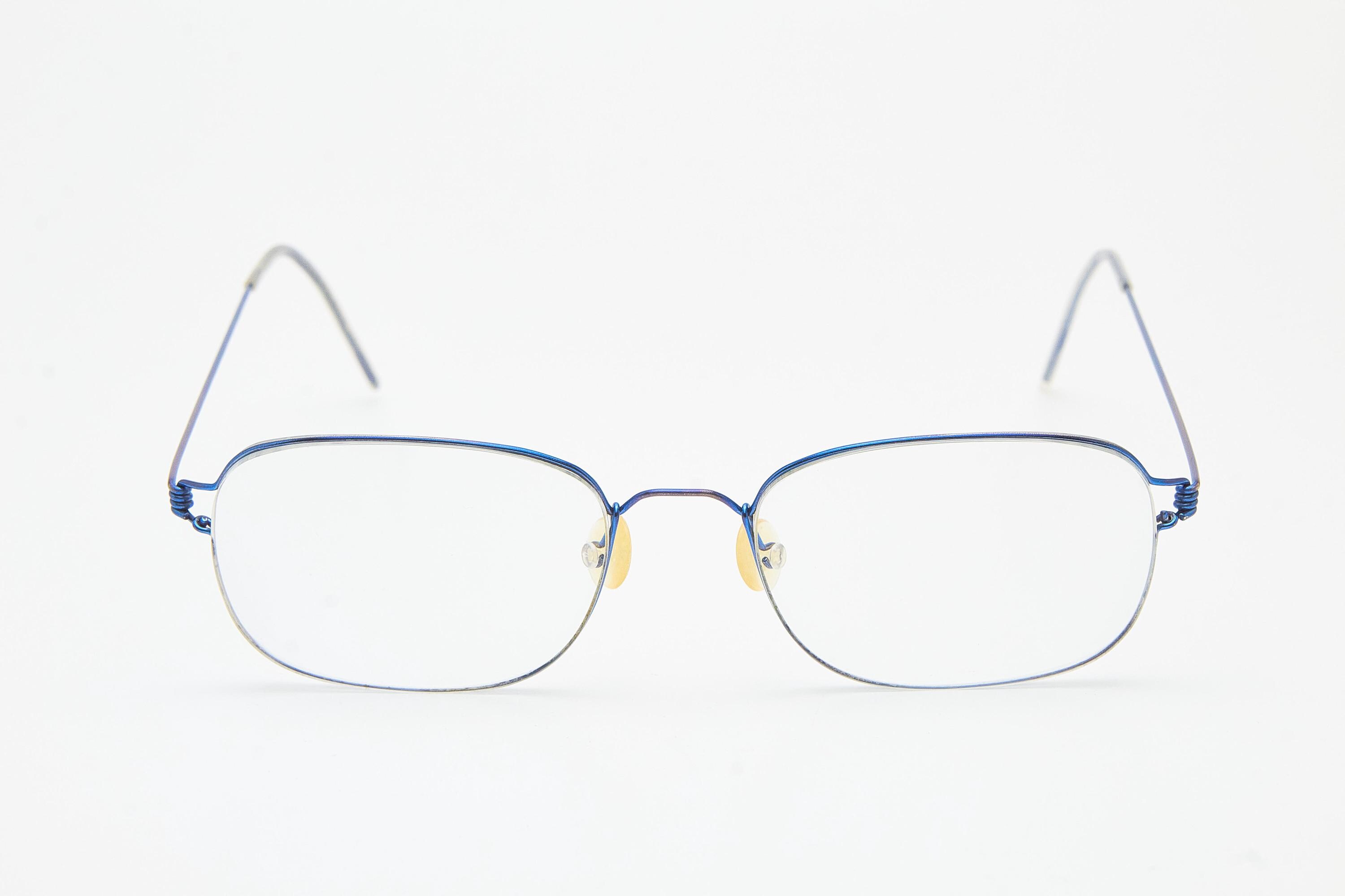 Lindberg Mars 52 Air Titanium Eyewear Polished Blue Metal Frame Vintage ...