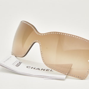 小物 CHANEL linestone half rim sunglasses Chanel Rimless Sunglasses Rhinestone - Etsy