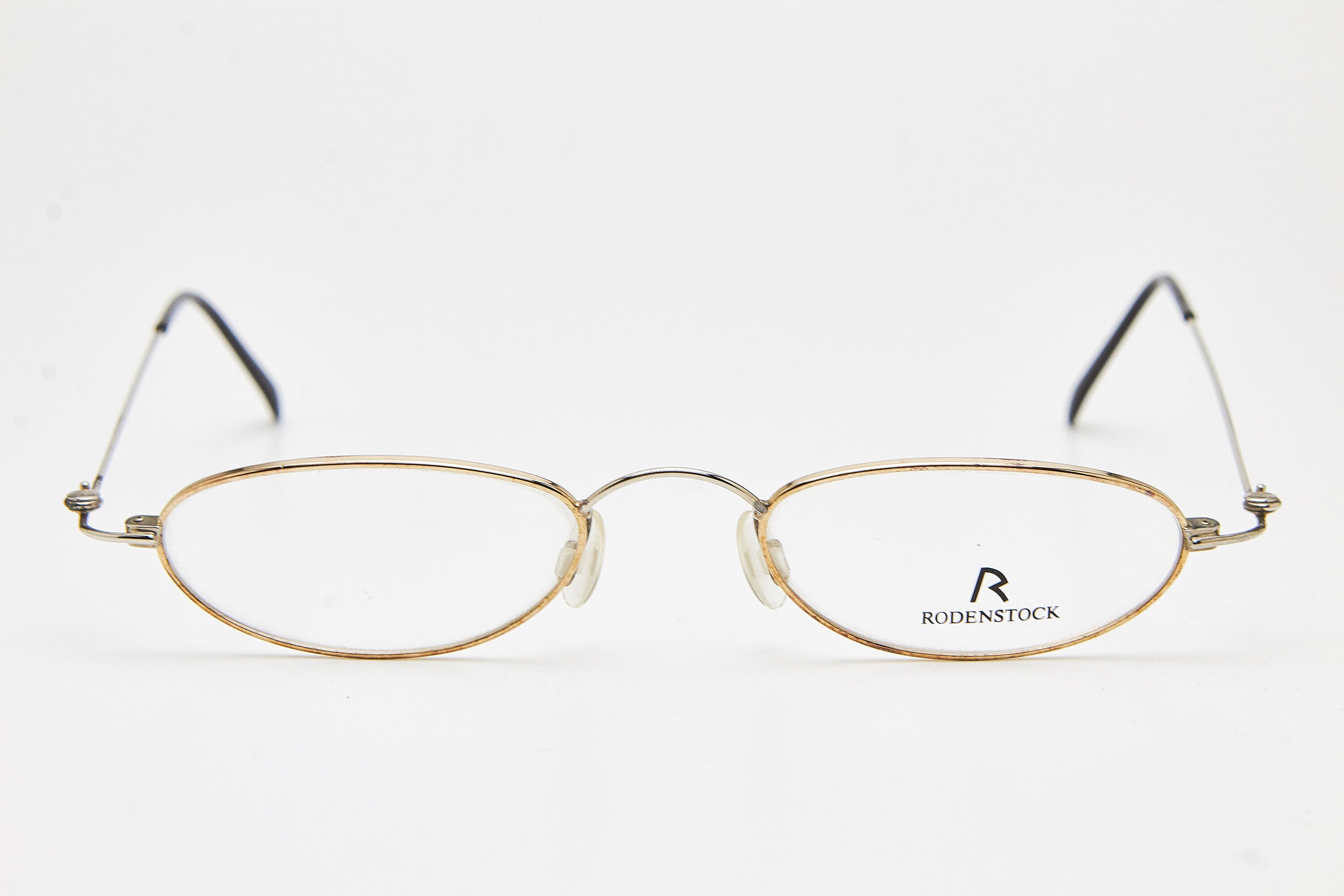 Rodenstock Vintage Gold Oval Eyeglasses | 90s Thin Wire Frames - Etsy