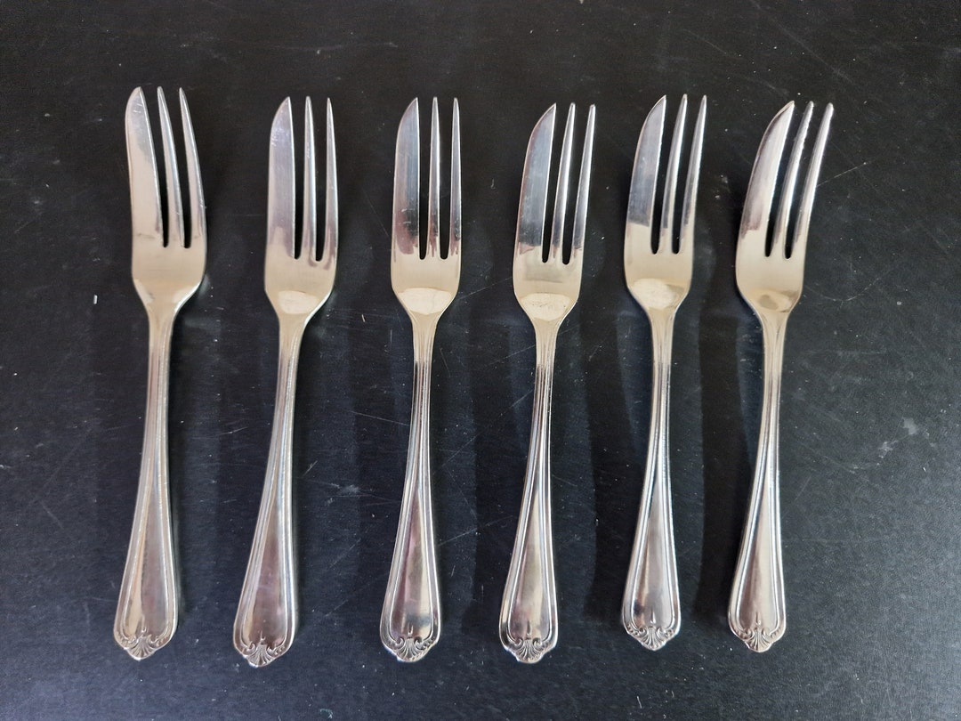 Vintage Set of EPNS Cake Forks X 6 5.25 Inches Etsy