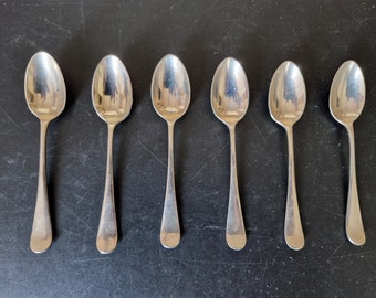 Vintage set of Old English Style Handled Coffee Spoons x 6