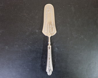 Vintage White Metal Cake Server - 10.5 Inches