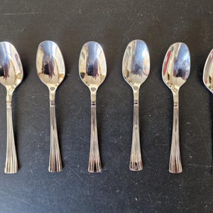 Vintage Satz von Guy Degrenne versilbert Kaffee Löffel x 6
