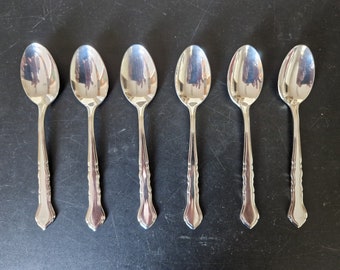 Vintage set of Dubarry Pattern Tea Spoons x 6