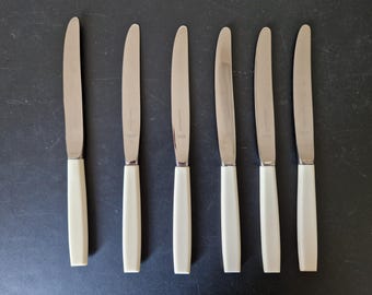 Vintage set messen met handvat van imitatiebeen x 6-8,75 inch