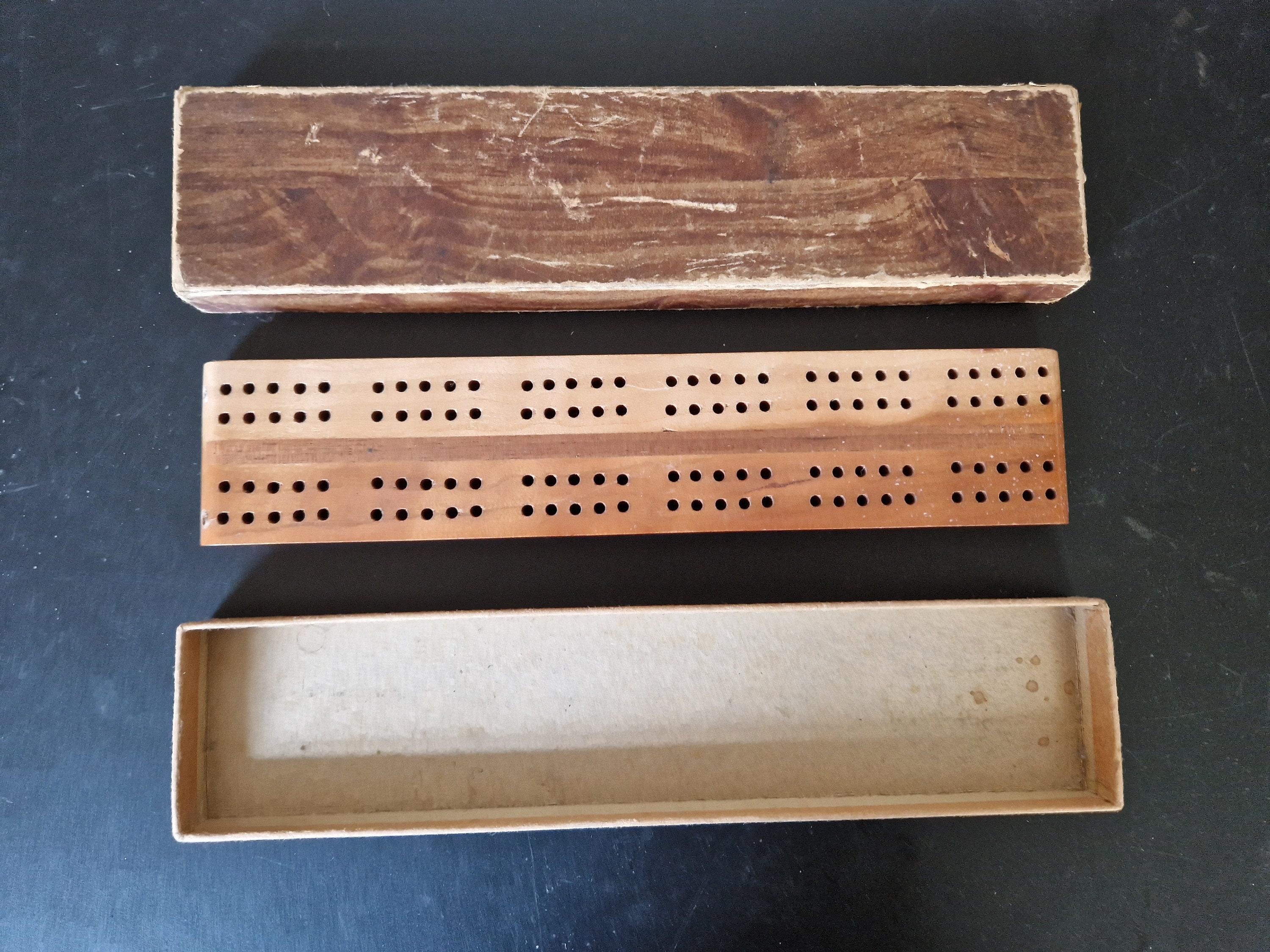 Vintage Wooden Cribbage Board - Etsy