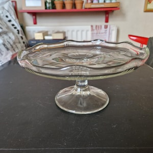 Vintage Glass Circular Cake Stand