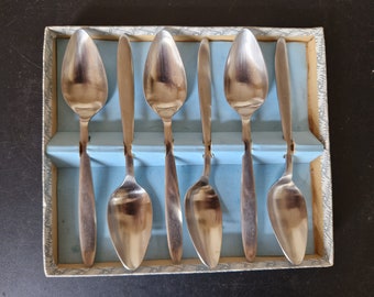 ヴィンテージ ポトシ シルバー スプーン セット x 6 - 7.5