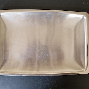 Vintage MCM Stainless Steel Serving Tray/ Platter