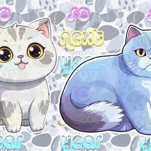 14 British Shorthair Style Cat Designs High resolution PNG files
