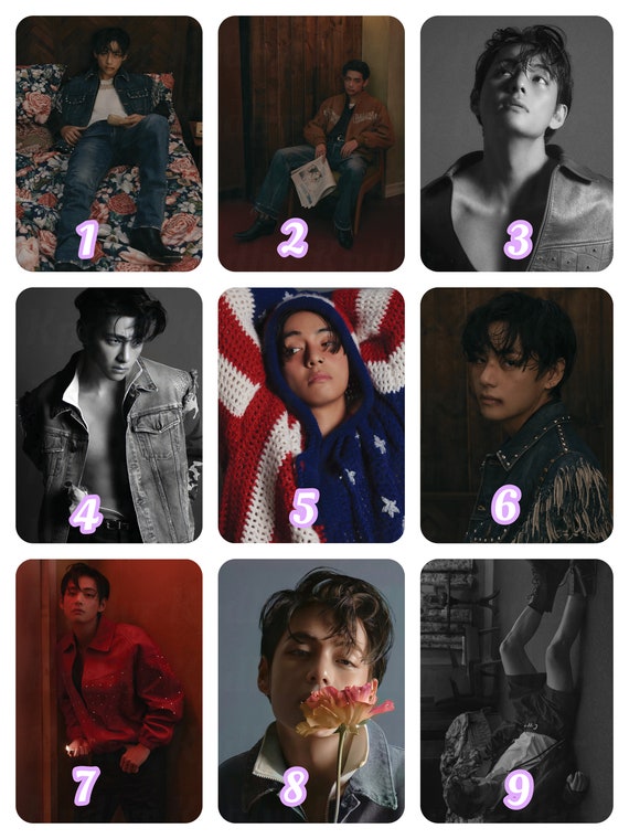 Kim Taehyung CELINE ELLE Photoshoot Photocards Unofficial 