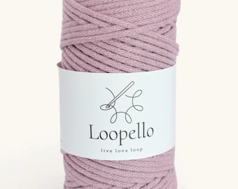 Baumwollflechtkordel 3 mm Loopello | Geflochtene Schnur für Makramee, Häkeln & DIY