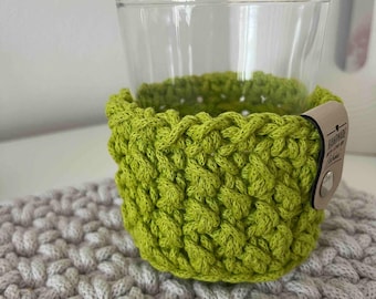 Gehäkelte Windlicht inkl. Glas | Boho Deko | Wohnaccessoire | Geschenkidee | Handmade Wohndeko