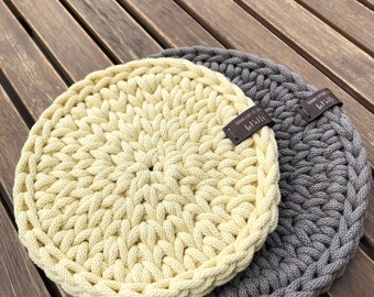 round placemat coaster table set crocheted home accessory table decoration