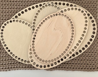 ovaler Holzboden zum Häkeln von Körbchen in verschiedenen Größen Holzboden DIY