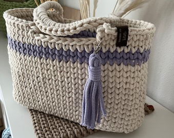 Bag crocheted shopper shoulder bag crochet bag with handle gift idea