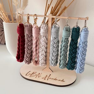 Makramee Schlüsselanhänger⎮geflochtener Schlüsselanhänger ⎮Loop⎮Boho-Schlüsselanhänger  ⎮Mitbringsel Geschenkidee⎮