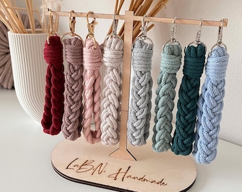 Makramee Schlüsselanhänger⎮geflochtener Schlüsselanhänger ⎮Loop⎮Boho-Schlüsselanhänger  ⎮Mitbringsel Geschenkidee⎮