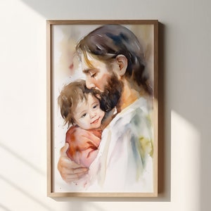 Jesus Art | Printable Wall Art | Jesus Print | Jesus Poster | Jesus painting | Bible Art | Christian Decor | Jesus Picture |Instant Download
