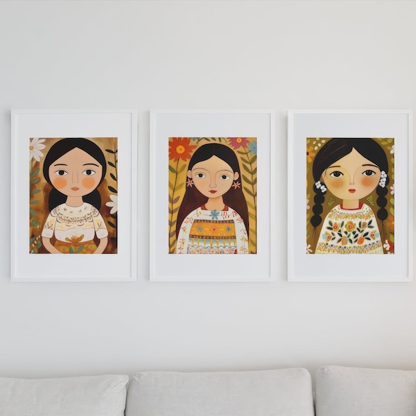 Mexican Wall Art BUNDLE | Printable Art Poster | Mexican Culture Print | Mexican Prints | Boho Wall Art | Mexican Decor | Set Of 3