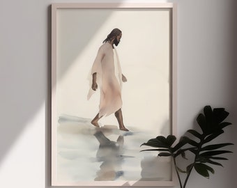 African American Jesus | Black Jesus Wall Art | Digital Download | Jesus Art | Christian wall Art | Jesus Print | Jesus Watercolor |