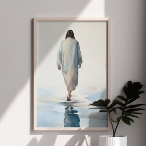 Jesus Wall Art | Watercolor Printable Art | Jesus Print | Jesus Poster | Jesus painting | Bible Art | Minimalist Jesus | Jesus Portrait |