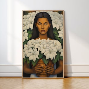 Mexican Vintage Oil Painting Wall Art | Printable Hispanic Art | Latina Digital Print | Mexican Painting | Digital Wall Art | Mexican Decor