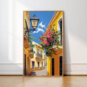 San Juan Puerto Rico Wall Art | Printable Digital Art | Puerto Rico Art Print | Puerto Rico Painting | Printable Wall Art | Wall Decor