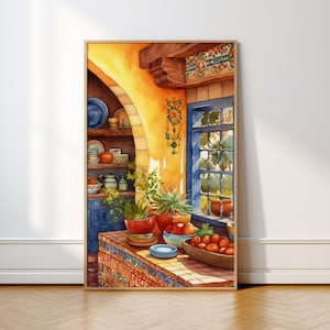 Traditional Mexican Kitchen Art | Printable Digital Wall Art | Mexican Culture Print | Mexican Painting | Kitchen Wall Art | Mexican Decor |