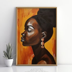 Black Woman Art | Black People Wall Decor | Printable Wall Art | Black Empowerment Print | Instant Download | Minimalist Woman Art | Digital