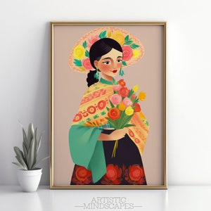 Mexican Latina Wall Art | Mexican Art Digital | Mexico Poster Print | Mexican Decor | Printable Wall Art | Mexican Print | Latina Wall Art |