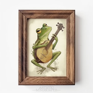 Funny Frog Wall Art | Printable Wall Art | Vintage Frog Illustration | Retro Frog Wall Art | Frog Print  | Frog Wall Decor |  Retro Poster