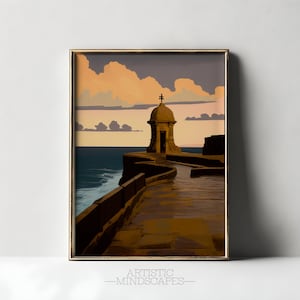 Puerto Rico Wall Art | El Morro Printable Art | Puerto Rico Painting | Oil Painting | Puerto Rico Decor | Boricua Gift | Printable Wall Art
