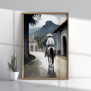 Puerto Rican Jibaro Printable Art | Puerto Rican Wall Art | Digital Download | Puerto Rican Decor | Wall Decor | Puerto Rico Painting