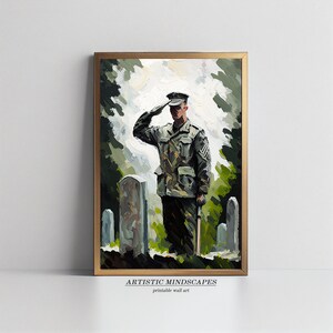 Veterans Day Printable Wall Art | Patriotic Veterans Wall Decor |  Instant Download | Happy Veterans Day | Veteran Soldier Art | American
