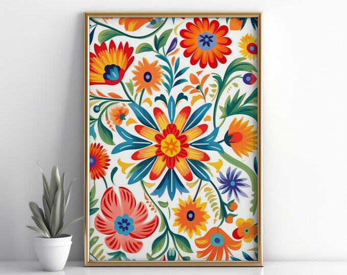 Mexican Pattern Wall Art | Printable Art | Mexican Culture Print ...