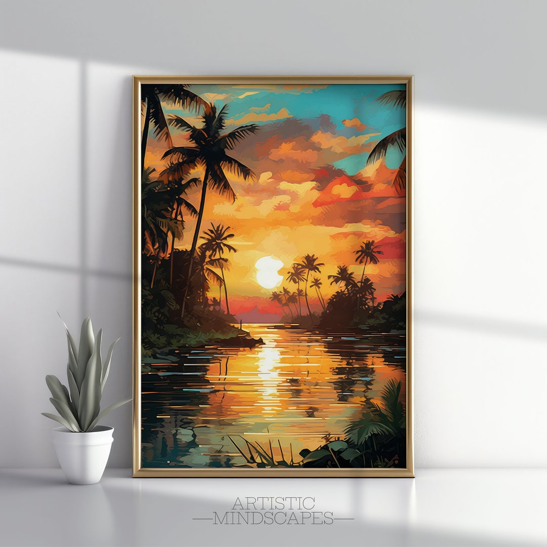 Hawaii Beach Wall Art Printable Wall Art Digital Beach Art Hawaii Print