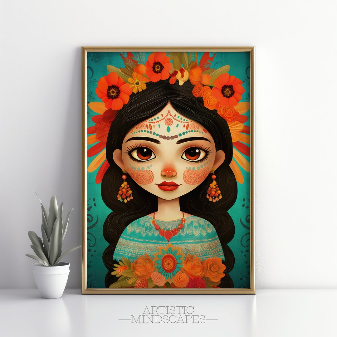 Mexican Folk Wall Art | Printable Digital Art | Mexican Culture Print ...