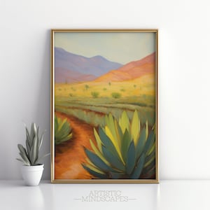 Mexican Wall Art | Agave Painting | Printable Art Poster | Mexican Culture Print | Gift for Mexicans | Mexican Decor | Mexico Digital Print